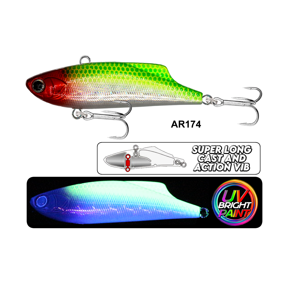 Eurofish ARAGON Vixen Vib 70mm 18Gr Vibrasyon Maket Balık AR174