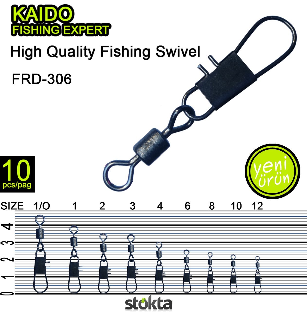 Inox Kilitli Bilyalı Fırdöndü 10'lu