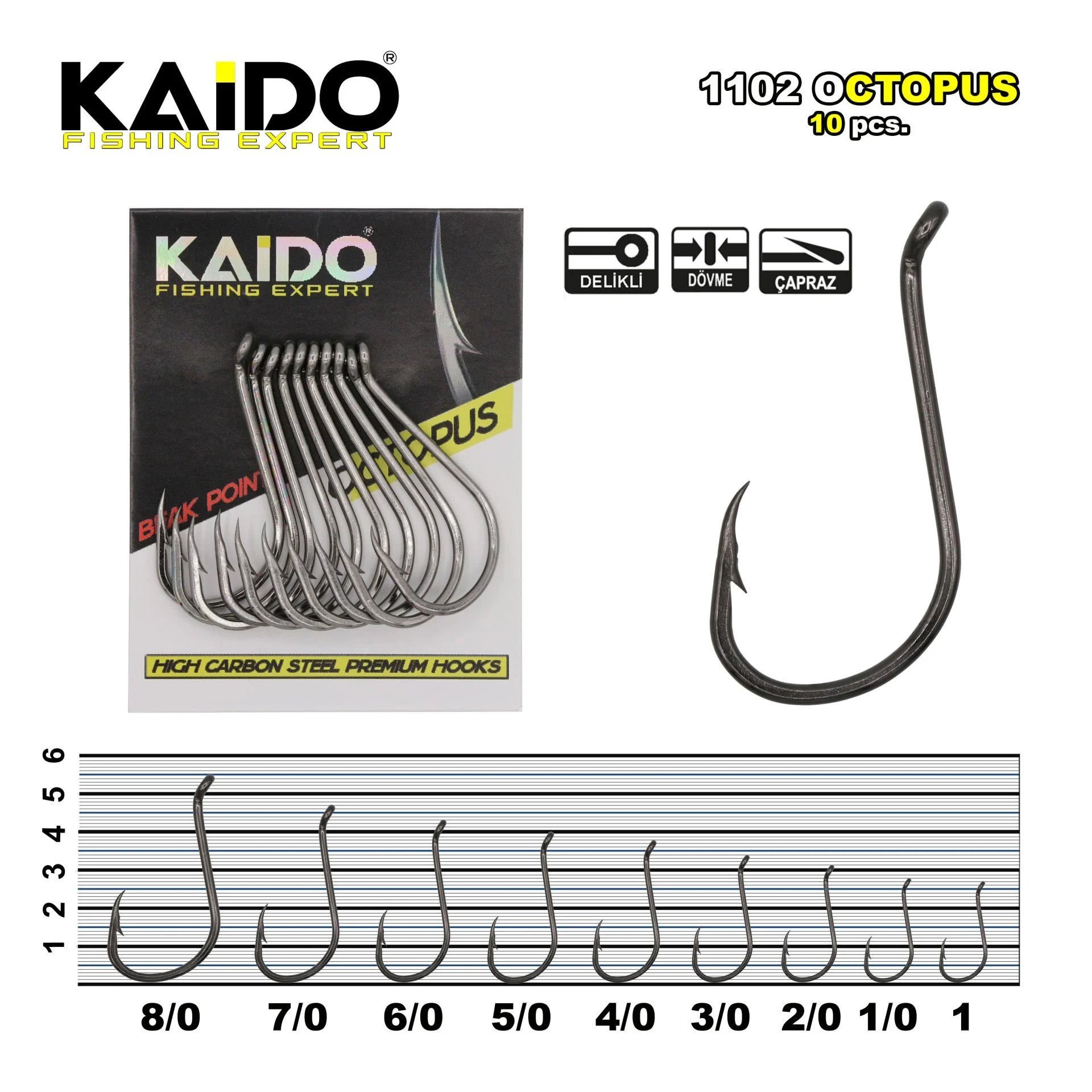 1102BN Octopus Beak Olta İğnesi (10 pcs)