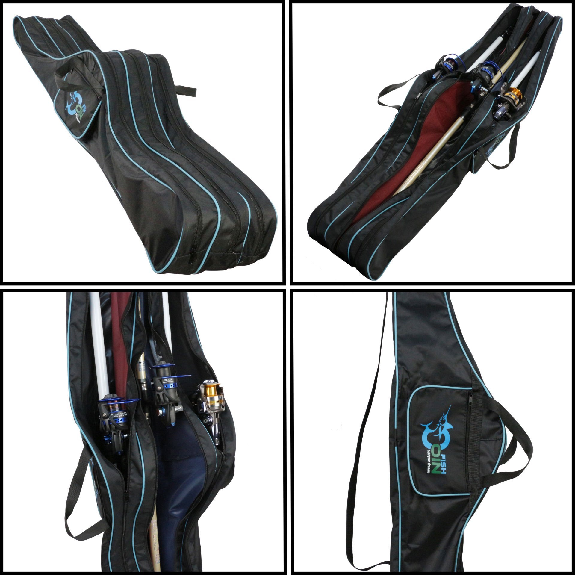 Fishcoin 3 lü Kamış Makine Çantası 145 CM