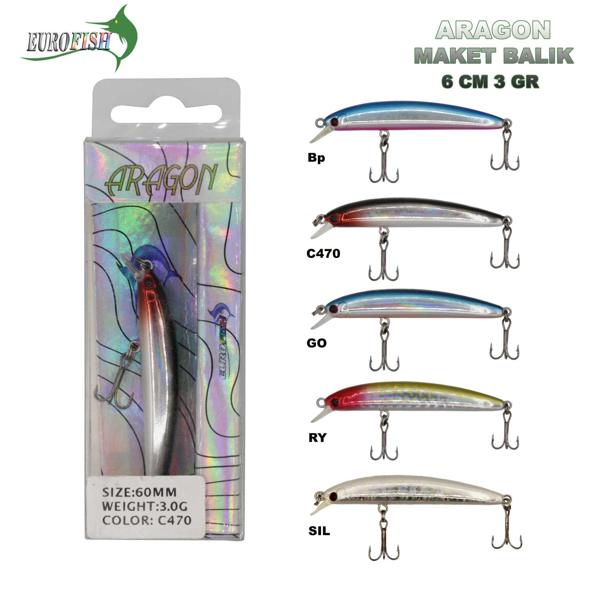 Aragon AGF 60 Maket Balık 6 cm