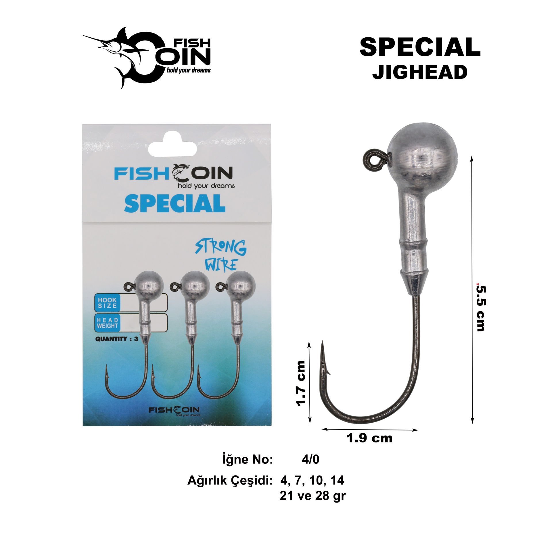 Fishcoin Special Jighead 4/0 7 gr