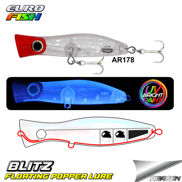 Blitz Popper 105Mm 30Gr Su Üstü Maket Balık