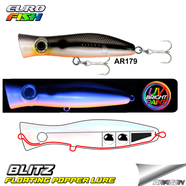 Blitz Popper 105Mm 30Gr Su Üstü Maket Balık