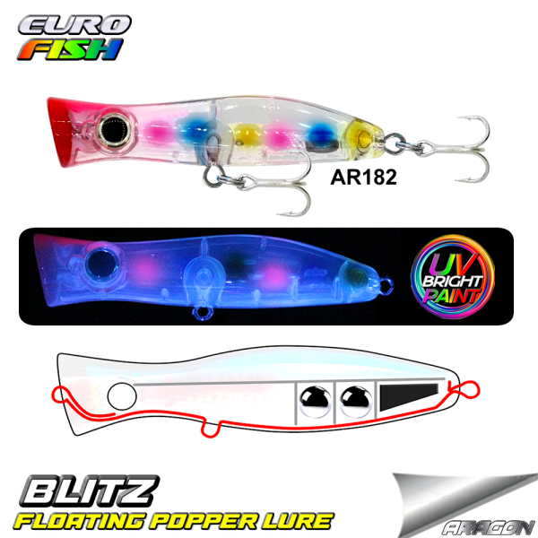 Blitz Popper 105Mm 30Gr Su Üstü Maket Balık