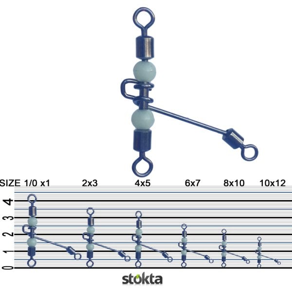 Inox Boncuk Uzun Bilyalı 3lü Fırdöndü 10'lu