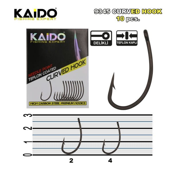 9345 Teflon Hook Sazan İğnesi (10Pcs)