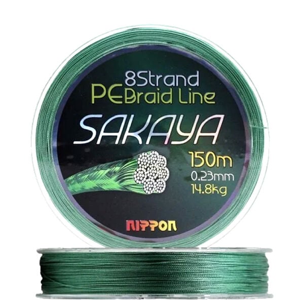 Sakaya 150 Mt İp Misina 8X D.Green