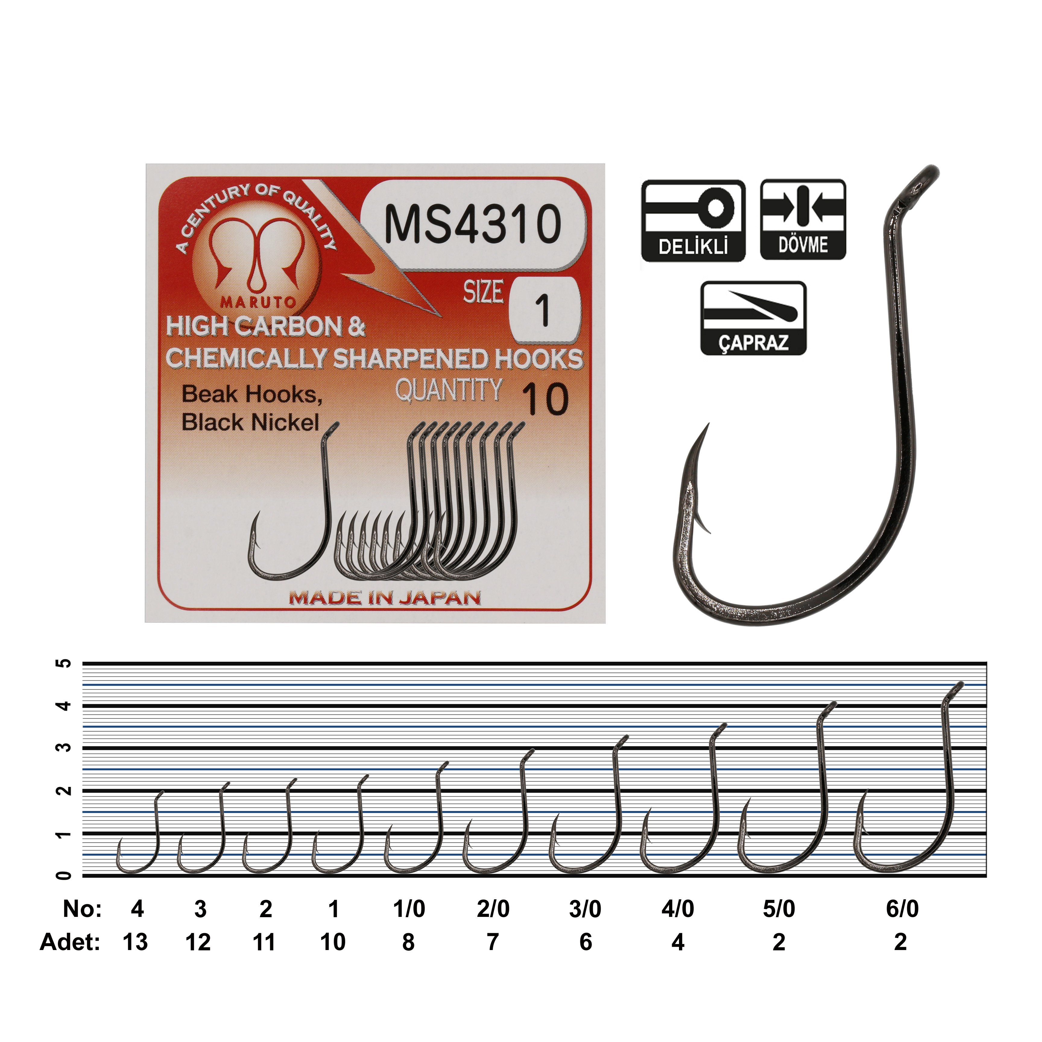 【maruページ】 Maruto MS4310 BN İğne - LodosBalikcilik.com