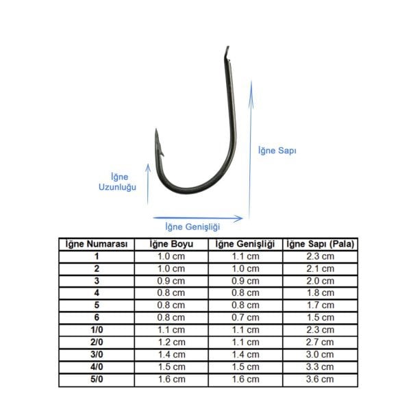 Marlin 505 Siyah Nikel Olta İğnesi