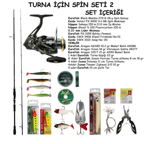 TURNA AVI İÇİN SPİN OLTA SETİ 2