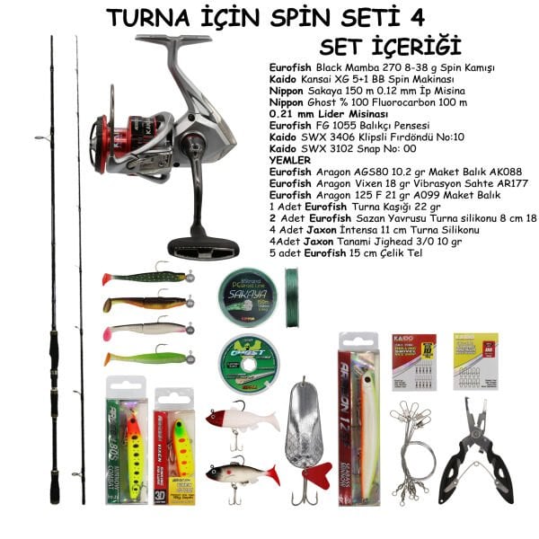 TURNA AVI İÇİN SPİN OLTA SETİ 4