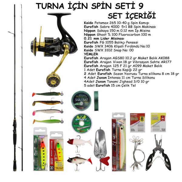 TURNA AVI İÇİN SPİN OLTA SETİ 9