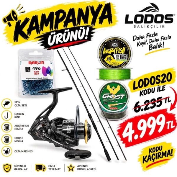 Kaido T-Ruxx Çipura Spin Olta Seti
