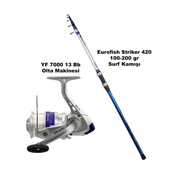 Eurofish Striker 420 100-200 g + YF7000 Blue Olta Seti