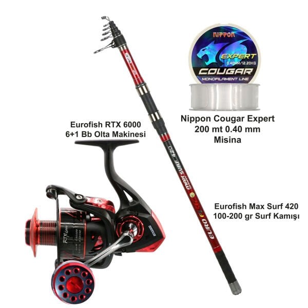 Eurofish Max Surf 420 100-200 GR + Eurofish RTX 6000 Olta Seti