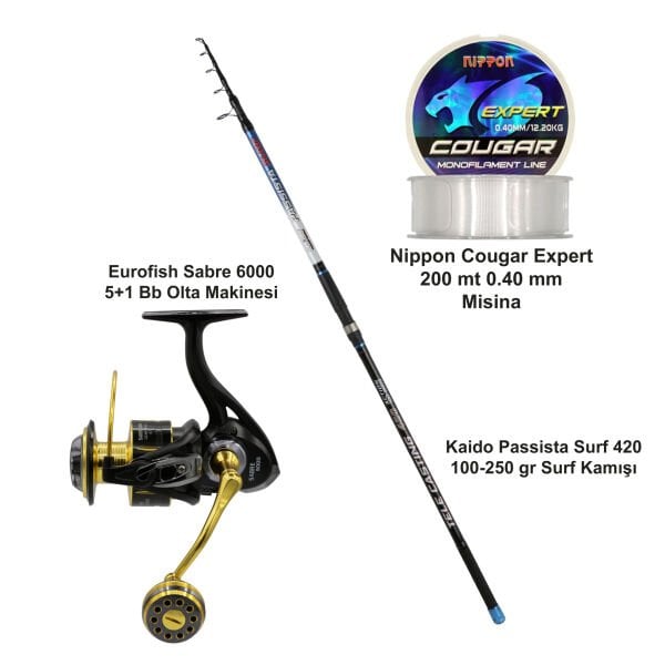 Kaido Passista 420 100-250 GR + Eurofish Sabre 6000 Olta Seti