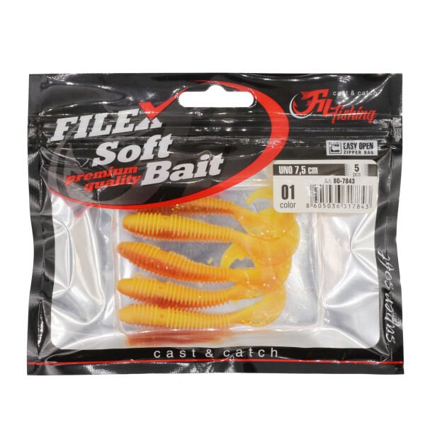 Filex Soft Bait Orak Kuyruklu Silikon Balık 7.5 cm