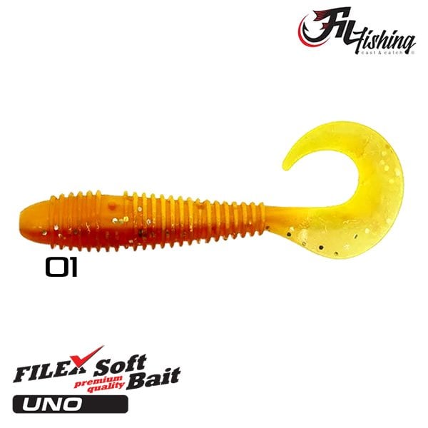 Filex Soft Bait Orak Kuyruklu Silikon Balık 7.5 cm 1