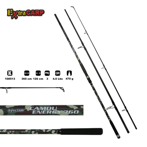 Camou Energy Sazan Kamışı 360cm 4,0lbs